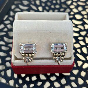 LAGOS Large White Topaz Caviar Earrings